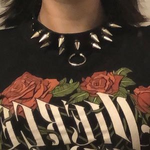 black spike collar choker alt emo goth scene